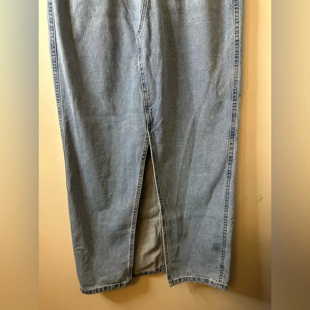 (A63)Hunter & Brown | Classic Blue Denim Maxi Skirt